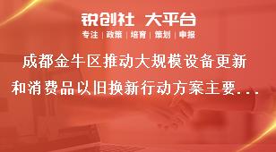 成都金牛區推動大規模設備更新和消費品以舊換新行動方案主要目標和重點任務獎補政策