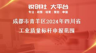 成都市青羊區2024年四川省工業質量標桿申報范圍獎補政策