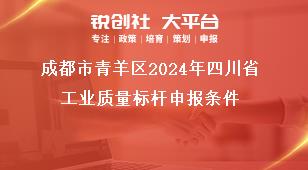 成都市青羊區(qū)2024年四川省工業(yè)質(zhì)量標(biāo)桿申報(bào)條件獎(jiǎng)補(bǔ)政策