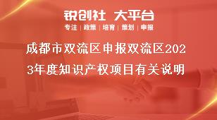 成都市雙流區申報雙流區2023年度知識產權項目有關說明獎補政策