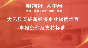 大邑縣實施新經濟企業梯度培育申報條件及支持標準獎補政策