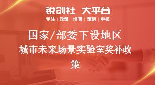 國家/部委下設地區城市未來場景實驗室獎補政策