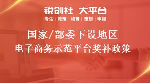 國家/部委下設地區電子商務示范平臺獎補政策