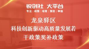 龍泉驛區科技創新驅動高質量發展若干政策相關配套獎補政策