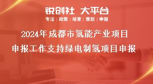 2024年成都市氫能產(chǎn)業(yè)項(xiàng)目申報(bào)工作支持綠電制氫項(xiàng)目申報(bào)獎補(bǔ)政策