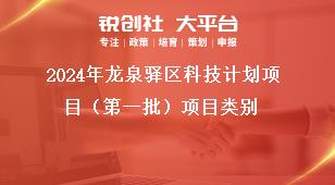 2024年龍泉驛區科技計劃項目（第一批）項目類別獎補政策