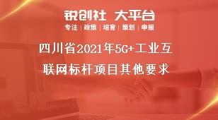 四川省2021年5G+工業(yè)互聯(lián)網(wǎng)標(biāo)桿項目其他要求獎補政策