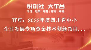 宜賓：2022年度四川省中小企業(yè)發(fā)展專項(xiàng)資金技術(shù)創(chuàng)新項(xiàng)目類型獎(jiǎng)補(bǔ)政策