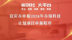 宜賓市申報2024年市級科技計劃項目申報程序獎補政策